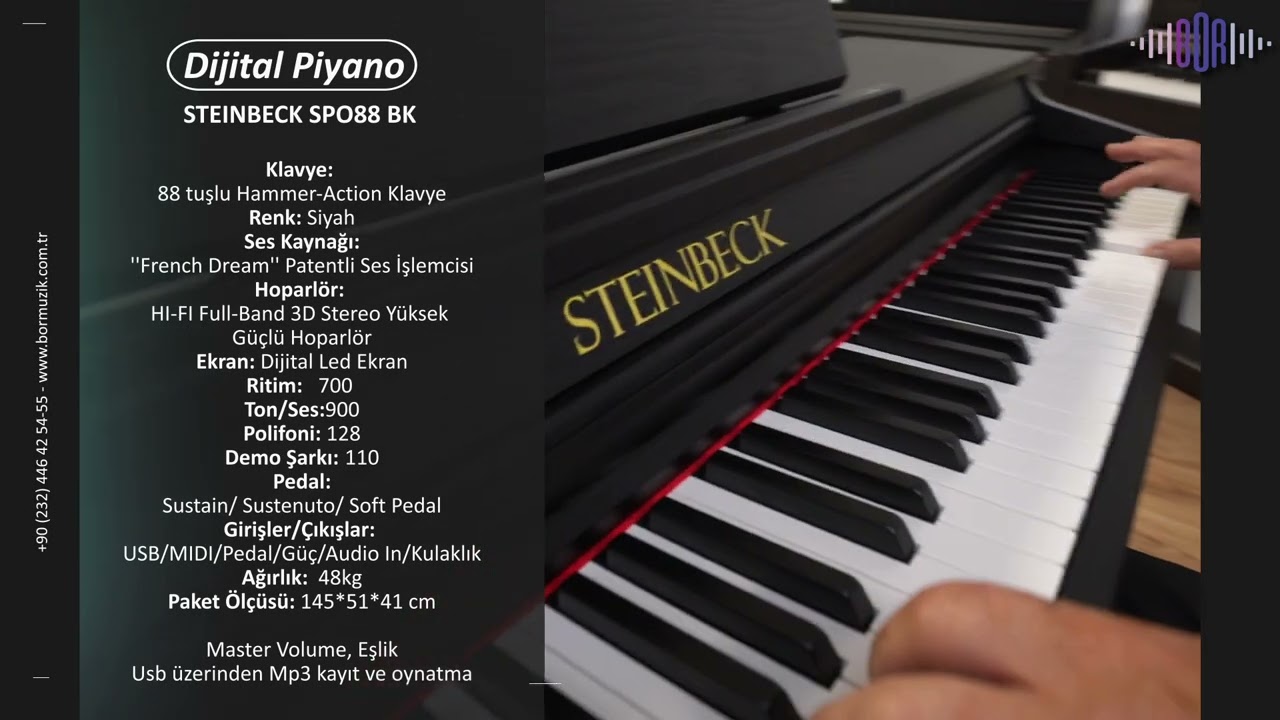 STEINBECK SPO88 BK DİJİTAL PİYANO